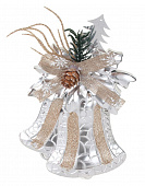 Украшение декоративное в виде колокольчиков, пластик, 14х19см, серебряный СНОУ БУМ 379-313