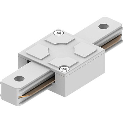 Коннектор прямой белый Feron LD 1006  для шинопровода CAB1005