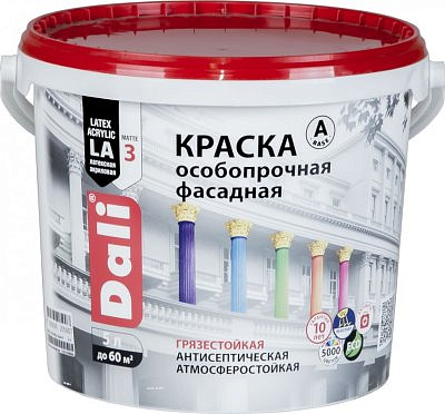 Краска в/д DALI фасадная особопрочная (база С)2,5л