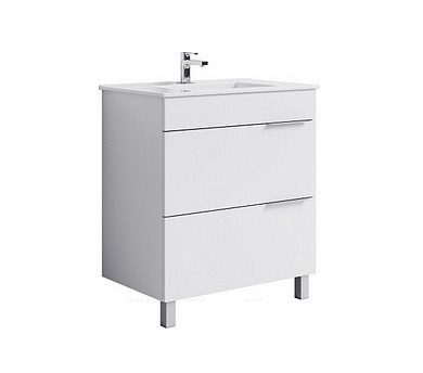 "Бриг"тумба под умывальник  на ножках, цвет белый, Br.01.07/2/W, ТМ «AQWELLA»