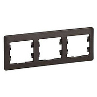 Рамка 3 места , горизонтальная , шоколад SchE GSL000803