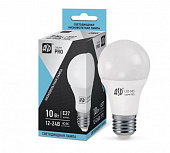 Лампа A60 E27 LED 12-24V 10W 4000K 110*60 пластик алюм 