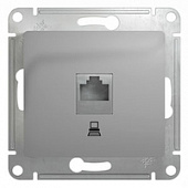 Механизм розетки комплект 1-м RJ45 категория 5Е алюм. SchE GSL000381K