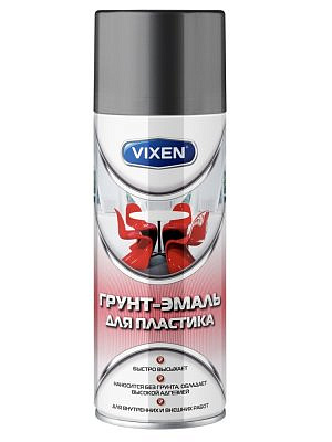 Грунт-эмаль для пластика, графит матовый аэрозоль 520мл VIXEN