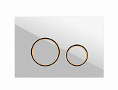 Кнопка Cersanit Twins для Link Pro, Vector, Hi-Tec пластик белый матовый с рамкой