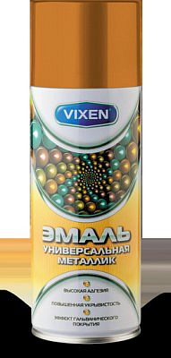Эмаль универсальная металлик  розовое золото аэрозоль 520мл VIXEN