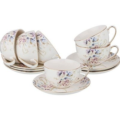 ЧАЙНЫЙ НАБОР LEFARD "ЗАВТРАК У КОРОЛЯ" НА 6 ПЕРСОН 12 ПРЕДМЕТОВ  280 мл 590-304