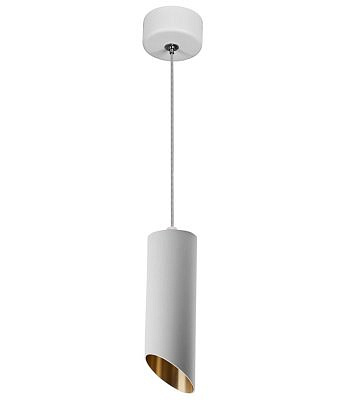 Светильник потолочный на подвесе Feron ML1828 белый, золото  MR16  35W 230V D55*H200 48042