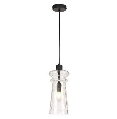 Подвес потолочный 4966/1 MODERN OLD23 300  матовый черный/прозрачный/металл/стекло  E14 1*40W PASTI 0045876