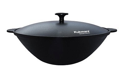 Вок чугунный 3.5 л с крышкой TM KUKMARA 