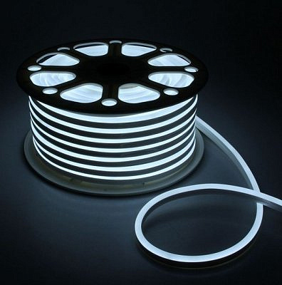 Неон гибкий 220V 9.6W/m 120lm/m IP67 6K 50м 8х16  2835 NL (504111) 504113