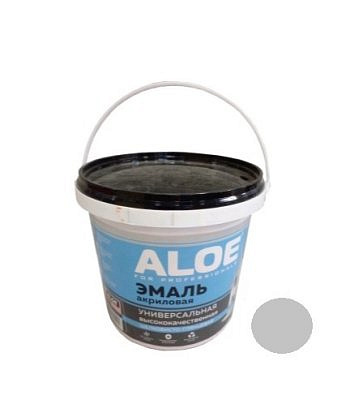 Эмаль ALOE Акриловая универсальная 2,4кг светло-серая