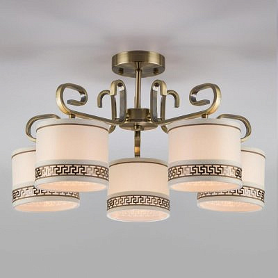 Люстра потолочная Eurosvet 60086/5 античная бронза