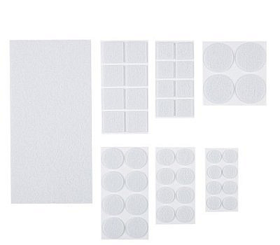 Накладки-протекторы для мебели самоклеящиеся, 45 шт набор, белый