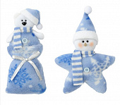 СНОУ БУМ Мягкий сувенир 17см, полиэстер, "Новогодний подарок", 2 дизайна