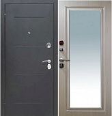 Входная дверь Стандарт Линии Антик серебро/Лиственница беж (зеркало) 860 левая