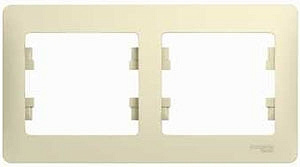 Рамка 2 места , горизонтальная , бежевый SchE GSL000202