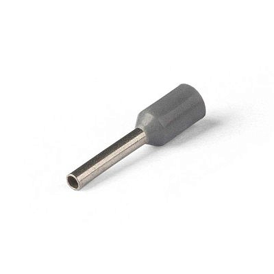 Наконечник штыревой втулочный изолир. НШВИ 0,75-8мм2 Серый LD405-0758 (DIY уп.25шт)