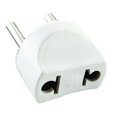 Переходник круглый 16А 250в  белая  SQ1806-0085