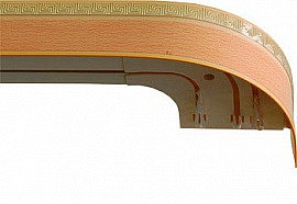 Карниз DDA Бук 3,40 м 50 мм 3-х. рядные с поворотом