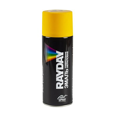 Краска аэрозоль RAYDAY акрил RAL 1023 ярко-желтая 520мл