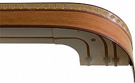 Карниз DDA Орех темный  3,00 м 50 мм 3-х. рядные с поворотом 