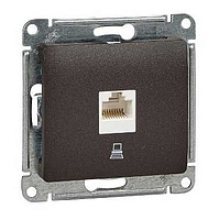 Механизм розетки комплект. 1-м RJ45 категория 5Е шоколад SchE GSL000881K