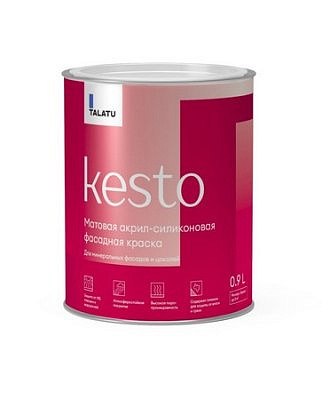 Краска в/д TALATU "KESTO" фасадная акрил-силиконовая База А 0,9л