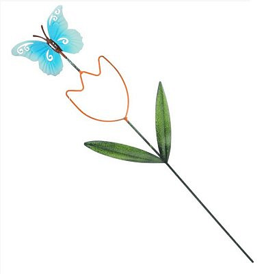 INBLOOM Декор для сада, металл, 12,3х41см, "Тюльпан", 6 дизайнов