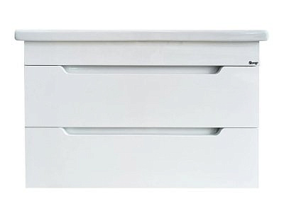 Тумба Стоун 60 Белая подвесная 2 ящика без раковины EMMY 310083