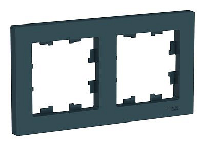 Рамка 2 поста Schneider Electric ATLASDESIGN, изумруд ATN000802