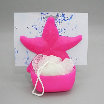 Держатель для мочалки МОРСКАЯ ЗВЕЗДА РОЗОВАЯ  на присосках (КОР-72ШТ)  HP325-P