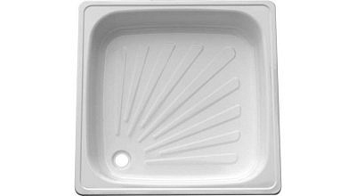 Поддон стальной Loranto 80*80*15 квадрат лучи