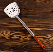 Шумовка-лопатка для казана узбекская 45см, диам. 14см с деревянной ручкой  5153827