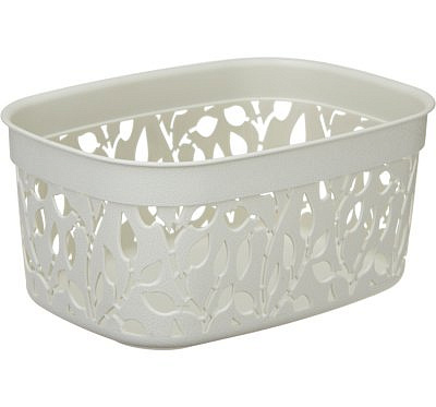 Коробка Флора 3л белый ротанг