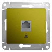 Механизм розетки комплект. 1-м RJ45 категория 5Е фисташка SchE GSL001081K