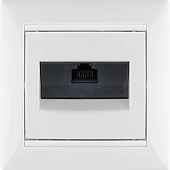 Механизм розетки информ. 1-м СП Valena RJ45интернет бел. Leg CAT.5E UTP на винтах 774238 