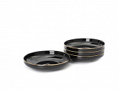Тарелка суповая BLACK GOLD 19см  DM3012
