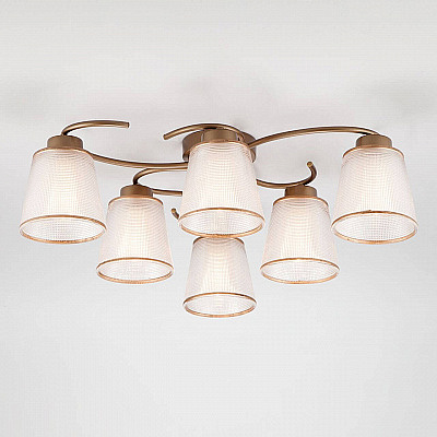  Люстра потолочная Eurosvet 60075/6 античная бронза