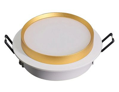 Светильник потолочный встраиваемый Feron DL507 белый+золото круг без лампы 15V 230V  GX53 51354