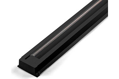 Шинопровод черный для трековых 1м + 2 заглушки, крепление 10340