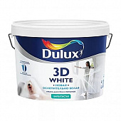 Краска водно-дисперсионная DULUX 3D WHITE для потолка и стен ослепительно белая BW 5л.