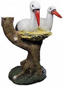 Садовая фигура Дерево:Два аиста полистоун