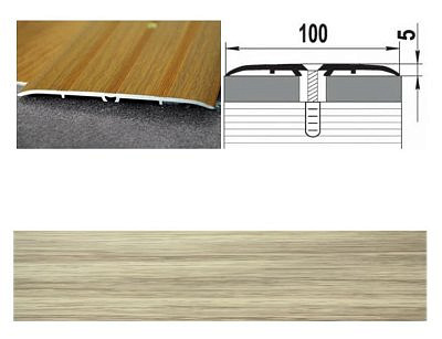 Профиль ПС05 клен беленый 100*5*1350