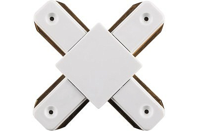 Коннектор белый Х-ый для шинопровода 1002 LD 10330