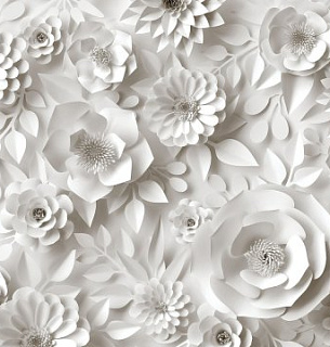 Фотообои Бумажные цветы 300*270 