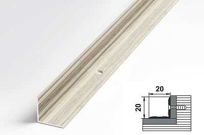 Профиль угловой ПУ05-1 клен беленый 20*20*1350