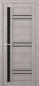 Дверь межкомнатная  ALBERO Невада Soft Touch графит ПО*900 стекло черное