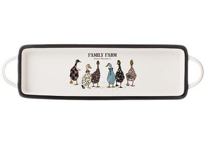 БЛЮДО С РУЧКАМИ LEFARD "FAMILY FARM" ПРЯМОУГ. 42*12*3,5 СМ 263-1259 