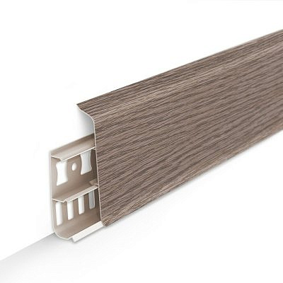 Плинтус напольный Ideal Деконика Дуб снежный (85 мм)